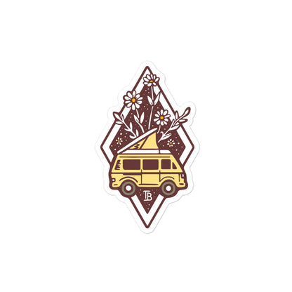 Bloom Yellow Van Sticker