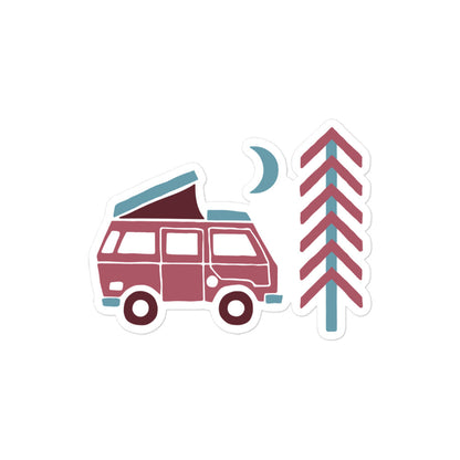 Go Outside Van & Moon Sticker
