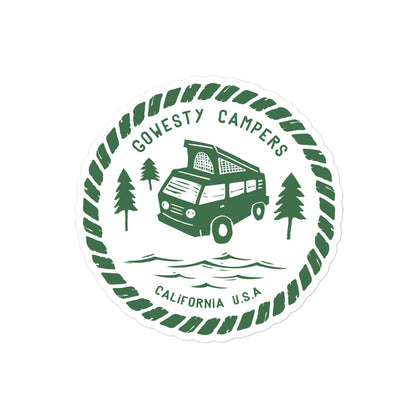 Woodcut Westy Life Green Sticker