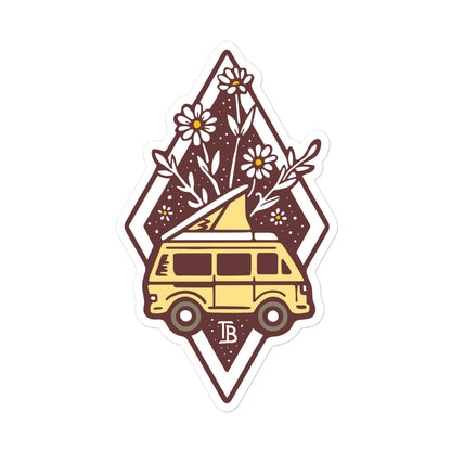 Bloom Yellow Van Sticker