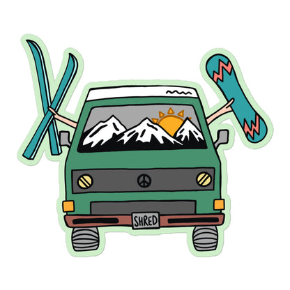 Shred Van Sticker
