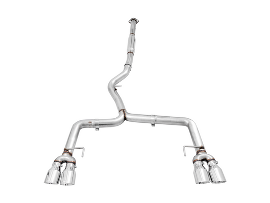 AWE Tuning Track Edition Exhaust for VA / GV WRX / STI Sedan - Chrome Silver Quad Tips (102mm) 3020-42058