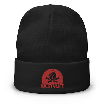 Westy Life Camp Fire Embroidered Beanie