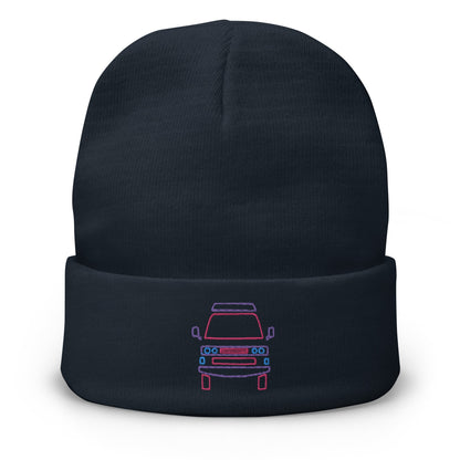 Friendly Face Embroidered Beanie