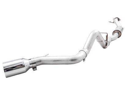 AWE Tuning 0FG Catback Exhaust for Ford Bronco with BashGuard - Single 5" Chrome Silver Tip 3015-22789