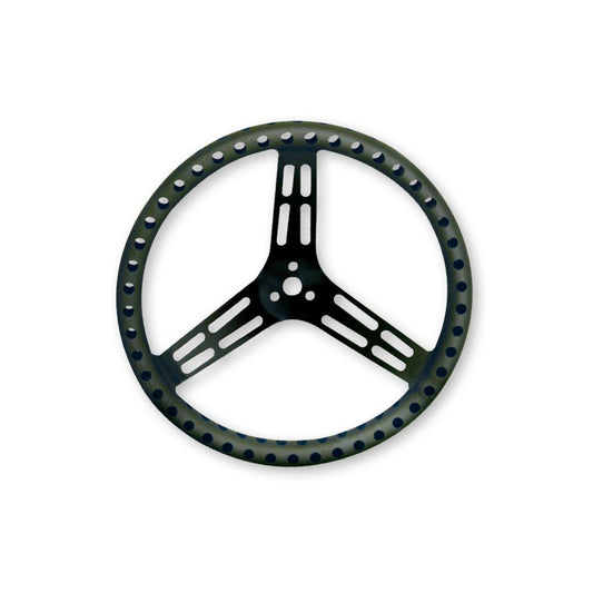 Longacre 15" Uncoated Black Aluminum - DRILLED - Flat 52-56867
