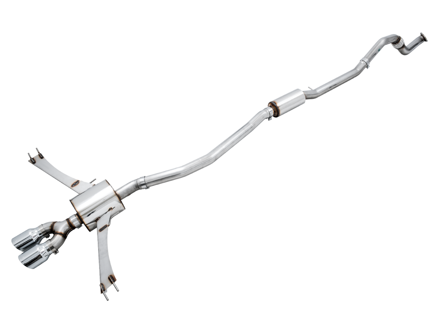 AWE Tuning Touring Edition Exhaust for 10th Gen Civic Si Coupe / Sedan (includes Front Pipe) - Dual Chrome Silver Tips 3015-32108