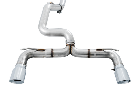 AWE Tuning Track Edition Cat-back Exhaust for Ford Focus RS - Chrome Silver Tips 3020-32030