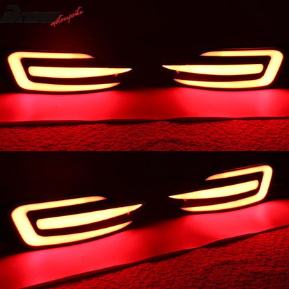 2016-2018 Honda Civic 10th 4Dr Red LED Light Rear Bumper Lamp