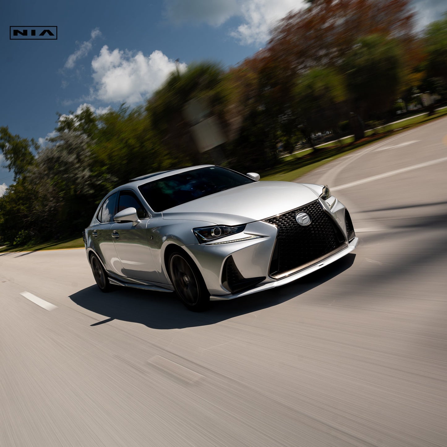 Lexus IS 2017-2020 Base Model, F-Sport NIA full splitter lip bodykit 5pcs (front lip, side skirts, rear apron spats) in ABS