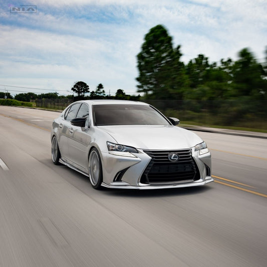 Lexus GS Base model, F-sport NIA Front Splitter Lip body kit 2016-2020 in ABS or Carbon Fiber