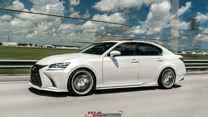 Lexus GS Base Model, F-Sport NIA Full lip Body Kit 5pcs (Front Splitter, Side Skirt Rockers, Rear apron spats) 2016-2020 in ABS