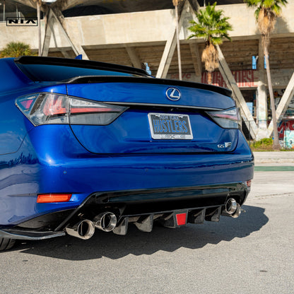 Lexus GS-F  NIA Rear Diffuser Bumper Extension 2016-2020 in ABS or Carbon Fiber