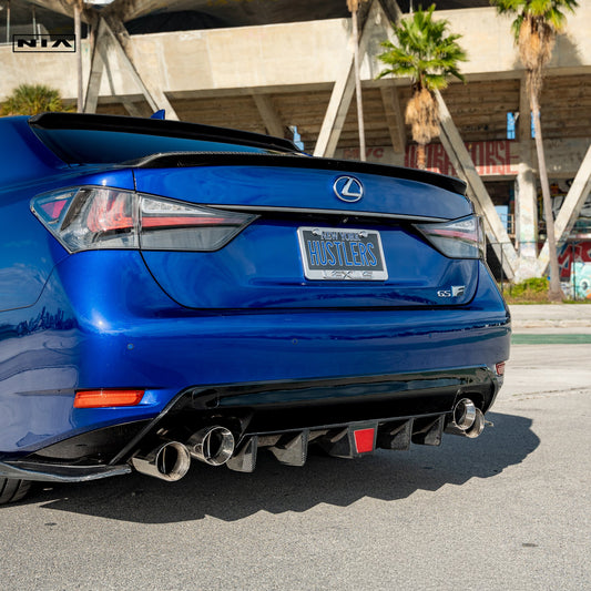 Lexus GS-F  NIA Rear Diffuser Bumper Extension 2016-2020 in ABS or Carbon Fiber