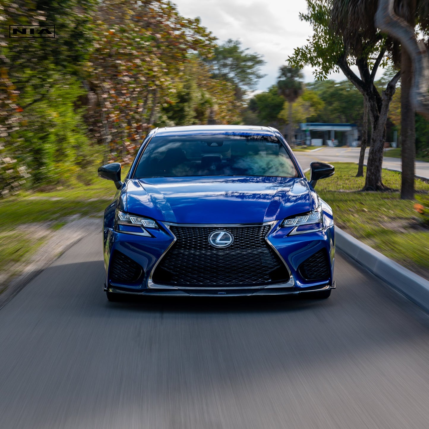 Lexus GS-F NIA Front Splitter Lip 2016-2020 in ABS or Carbon Fiber