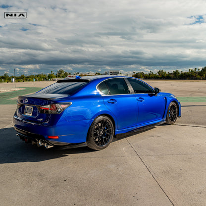 Lexus GS-F NIA Full lip Body Kit 5pcs (Front Splitter, Side Skirt Rockers, Rear apron spats)  2016-2020in ABS or Carbon Fiber