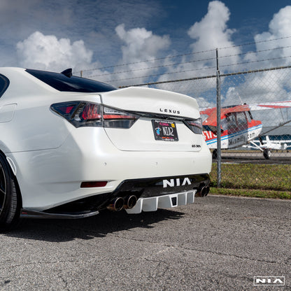 Lexus GS-F  NIA Rear Diffuser Bumper Extension 2016-2020 in ABS or Carbon Fiber