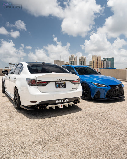 Lexus GS-F  NIA Rear Diffuser Bumper Extension 2016-2020 in ABS or Carbon Fiber