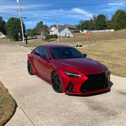 Lexus IS F-Sport NIA  Full lip Body Kit 6pcs (Front Splitter, Side Skirt Rockers, Rear apron spats, Diffuser Bumper Extension) 2021-2025 in ABS or Carbon Fiber