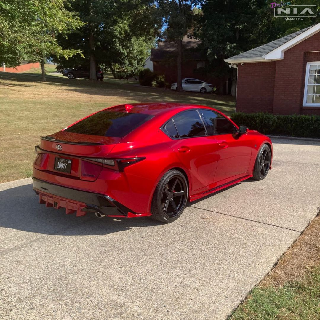 Lexus IS F-Sport NIA  Full lip Body Kit 6pcs (Front Splitter, Side Skirt Rockers, Rear apron spats, Diffuser Bumper Extension) 2021-2025 in ABS or Carbon Fiber