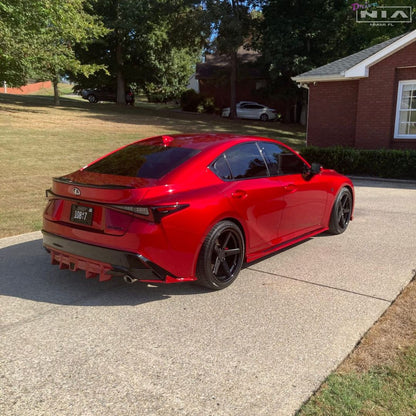 Lexus IS F-Sport NIA  Full lip Body Kit 6pcs (Front Splitter, Side Skirt Rockers, Rear apron spats, Diffuser Bumper Extension) 2021-2025 in ABS or Carbon Fiber