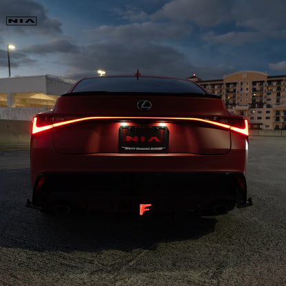 Lexus IS Base Model, F-Sport NIA rear lip bumper extension Diffuser bodykit  2021-2026 in ABS or Carbon Fiber