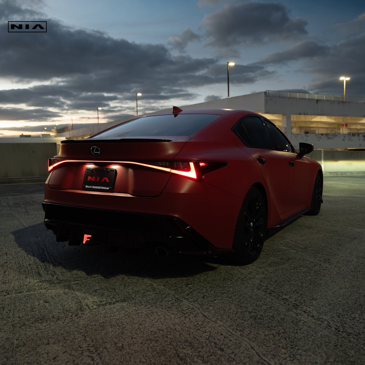 Lexus IS F-Sport NIA  Full lip Body Kit 6pcs (Front Splitter, Side Skirt Rockers, Rear apron spats, Diffuser Bumper Extension) 2021-2025 in ABS or Carbon Fiber