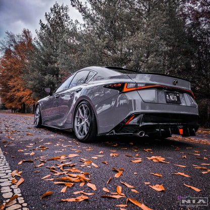 Lexus IS F-Sport NIA  Full lip Body Kit 6pcs (Front Splitter, Side Skirt Rockers, Rear apron spats, Diffuser Bumper Extension) 2021-2025 in ABS or Carbon Fiber