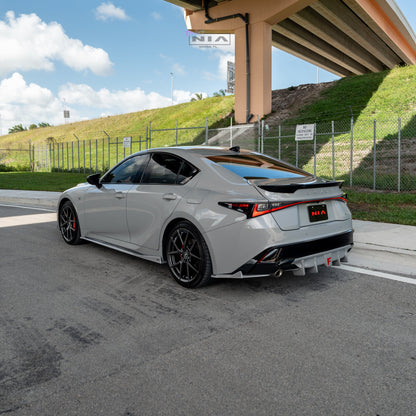 Lexus IS Base Model, F-Sport NIA Rear Lip Spats bodykit  2021-2026 in ABS or Carbon Fiber