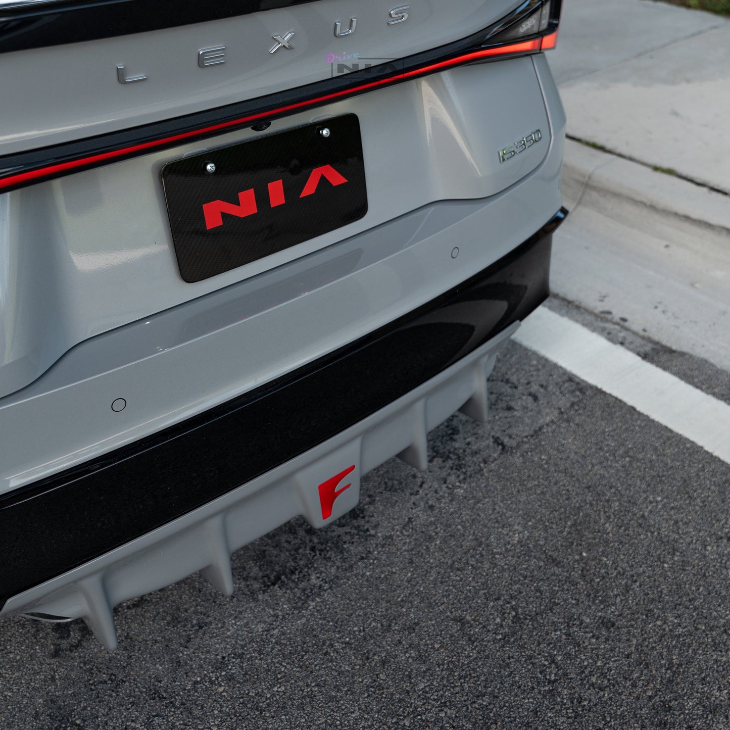 Lexus IS Base Model, F-Sport NIA rear lip bumper extension Diffuser bodykit  2021-2026 in ABS or Carbon Fiber