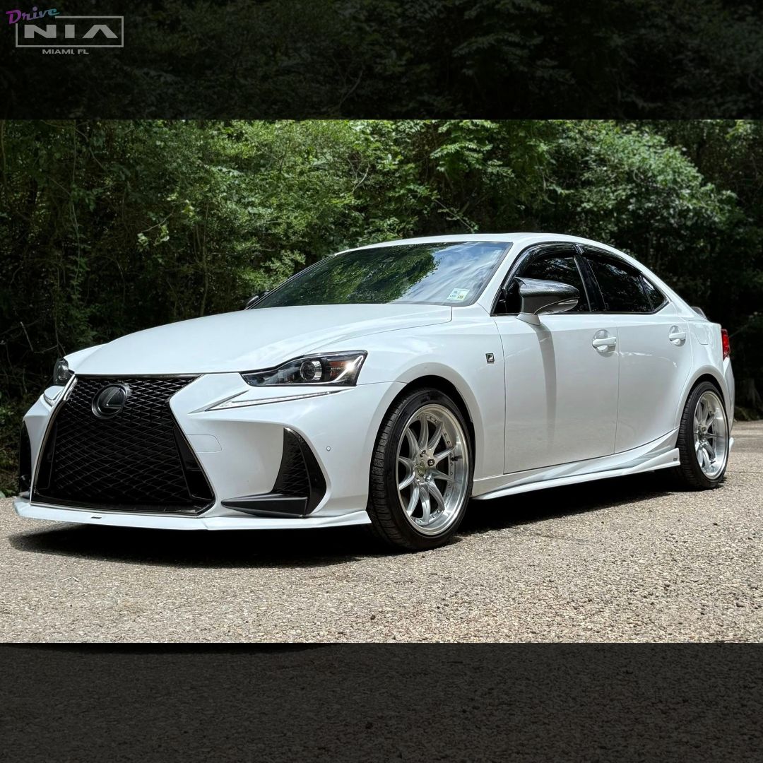 Lexus IS 2017-2020 Base Model, F-Sport NIA full splitter lip bodykit 5pcs (front lip, side skirts, rear apron spats) in ABS