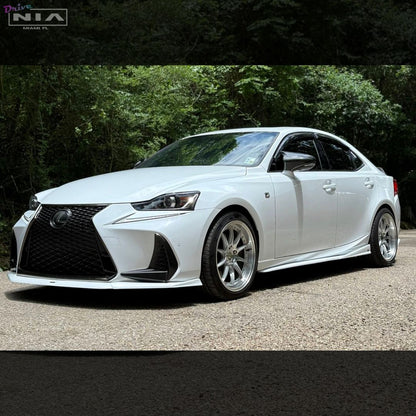 Lexus IS 2017-2020 Base Model, F-Sport NIA full splitter lip bodykit 5pcs (front lip, side skirts, rear apron spats) in ABS