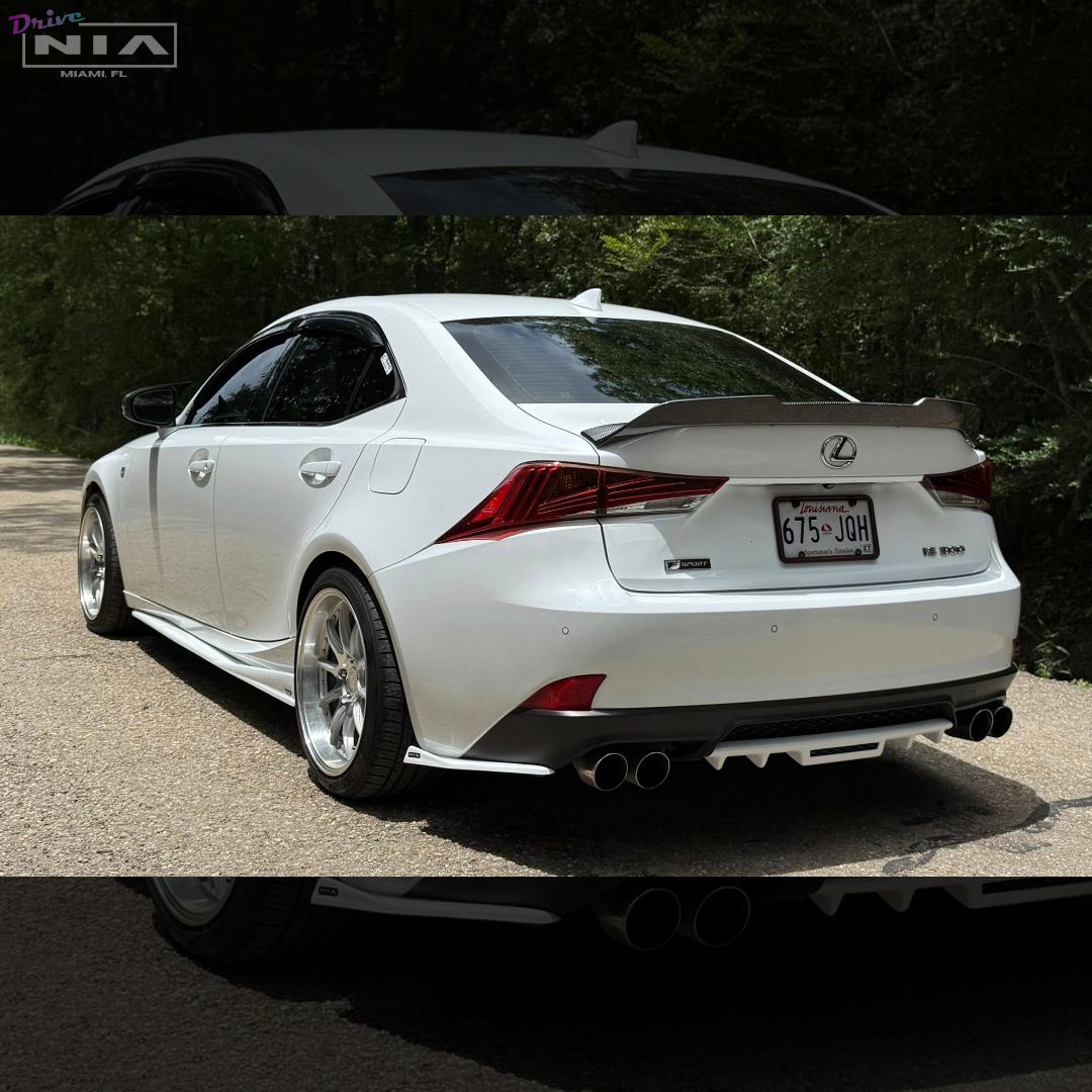 Lexus IS 2017-2020 Base Model, F-Sport NIA full splitter lip bodykit 5pcs (front lip, side skirts, rear apron spats) in ABS