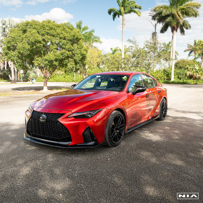 Lexus IS 500 NIA full splitter lip bodykit 5pcs (front lip, side skirts, rear apron spats) 2022-2025  in ABS or Carbon Fiber