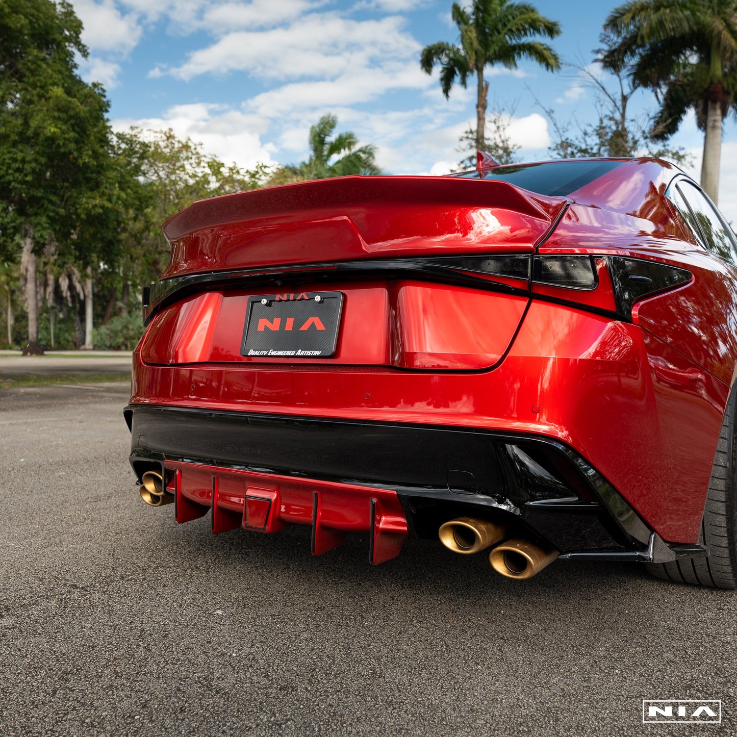 Lexus IS 500 NIA rear lip bumper extension Diffuser bodykit 2022-2025 in ABS or Carbon Fiber