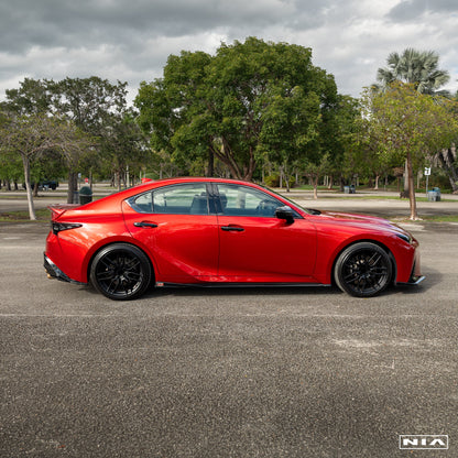 Lexus IS 2021-2026 NIA Side skirts aero lip bodykit in ABS or Carbon Fiber (Base, F Sport, IS300, IS350, IS500)