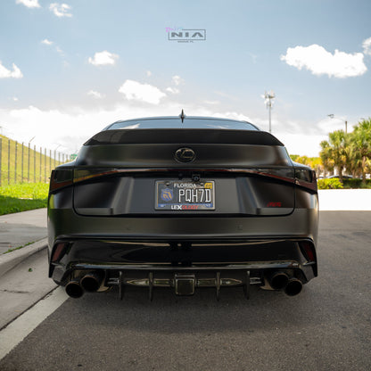 Lexus IS 500 NIA rear lip bumper extension Diffuser bodykit 2022-2025 in ABS or Carbon Fiber