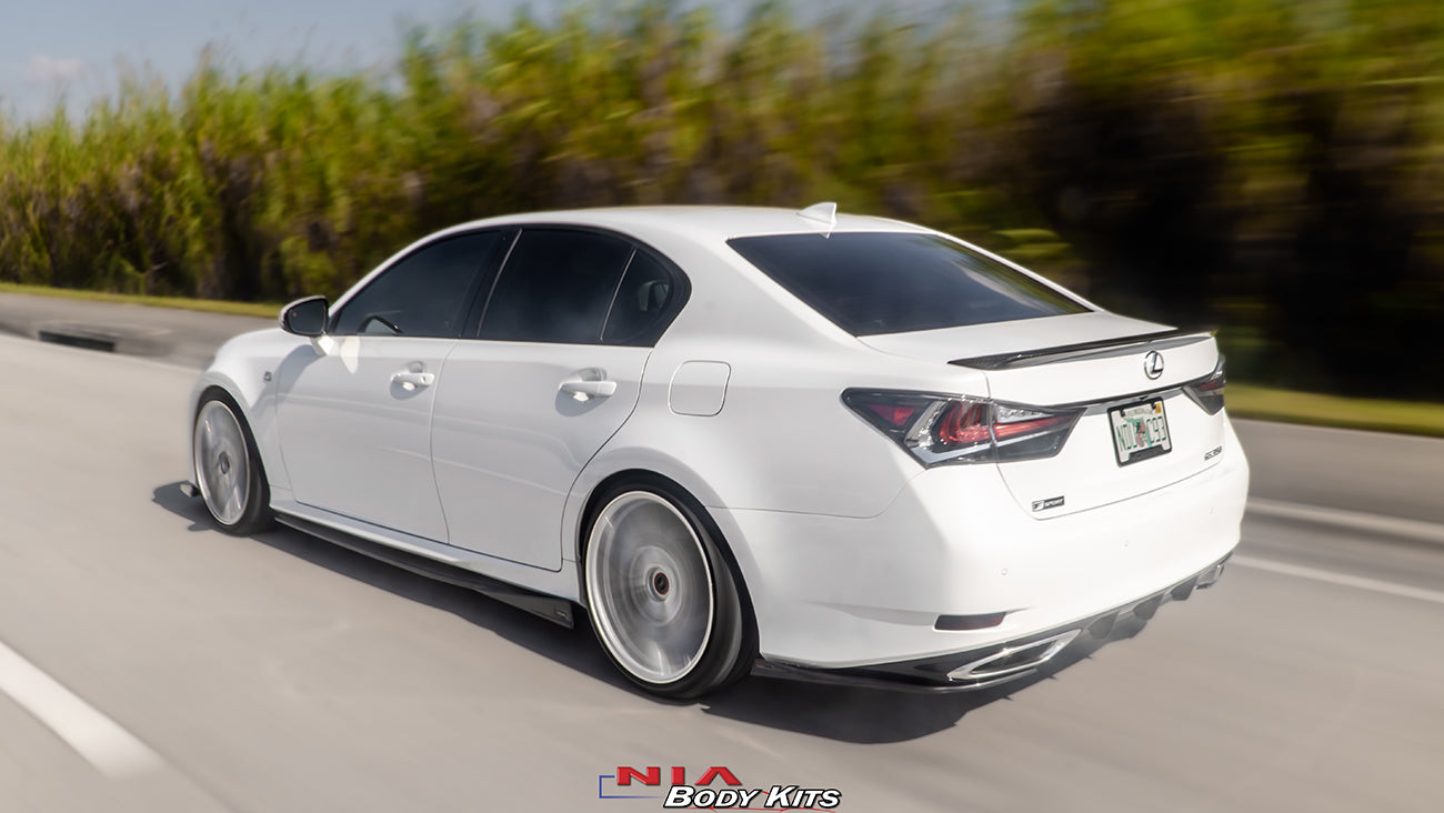 Lexus GS Base Model, F-Sport NIA Full lip Body Kit 5pcs (Front Splitter, Side Skirt Rockers, Rear apron spats) 2016-2020 in ABS