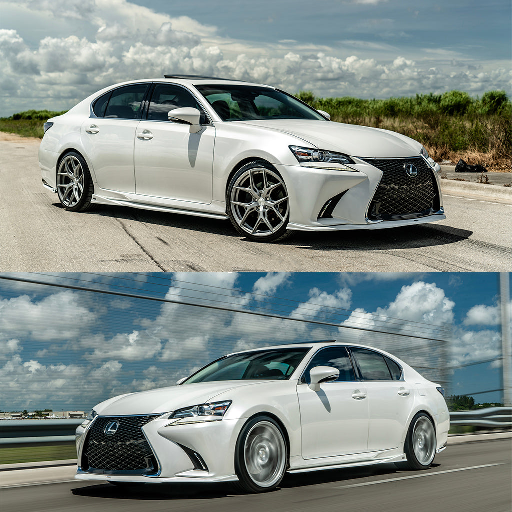 Lexus GS Base model, F-sport NIA Front Splitter Lip body kit 2016-2020 in ABS or Carbon Fiber