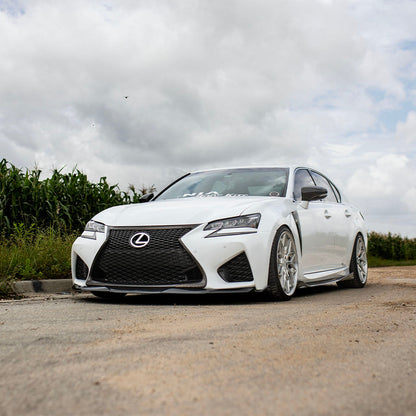 Lexus GS-F NIA Full lip Body Kit 5pcs (Front Splitter, Side Skirt Rockers, Rear apron spats)  2016-2020in ABS or Carbon Fiber