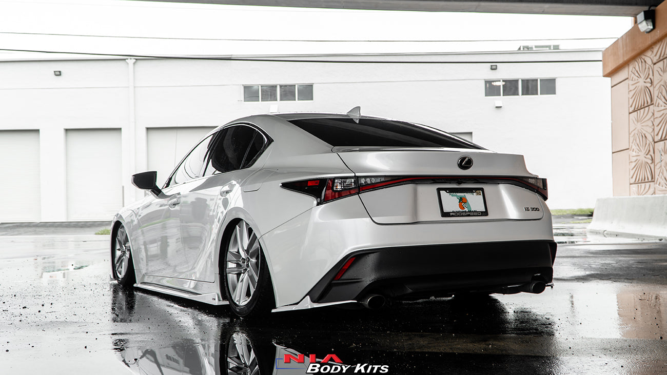 Lexus IS Base Model Full Splitter Lip Body Kit + Bumper Extension (Front, Sides, Rears, Diffuser) 2021+