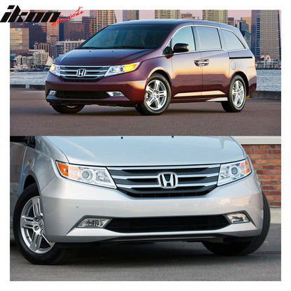 Fits 11-13 Honda Odyssey OE Front Fog Light Fog Lamp Clear Lens Pair