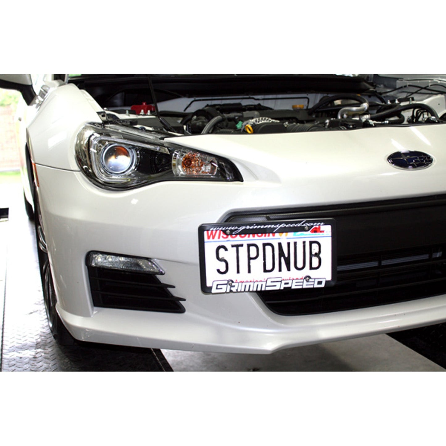 GrimmSpeed License Plate Relocation Kit - 2018+ Subaru WRX, 2018-21 Subaru STI, 2013+ Subaru BRZ, 2017+ Toyota 86 GRM094029