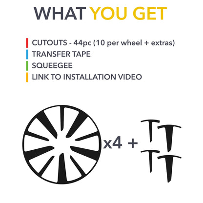 Chrome Delete Vinyl Wrap Kit | Lucid Air 19" Aero Range Wheels