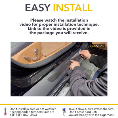 Door Sills Wrap | Premium Carbon Fiber Film Guard for Lucid Air