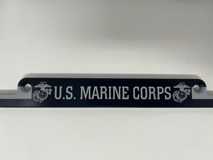 Marine Corps American Flag Billet Aluminum License Plate Frame