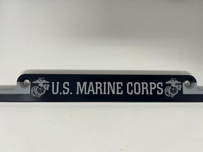 Marine Corps Vietnam Veteran American Flag Billet Aluminum License Plate Frame