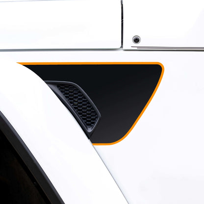Premium Fender Vent Decal Set | Matte Black - fits Wrangler JL & Gladiator JT