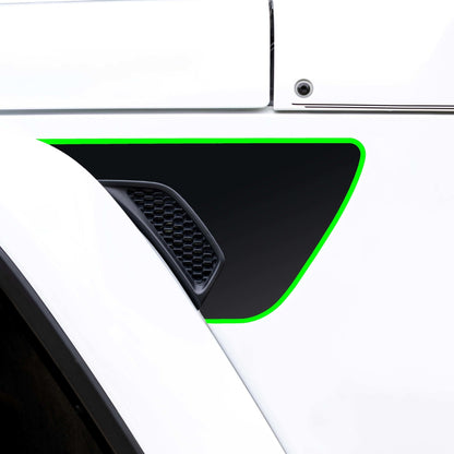 Premium Fender Vent Decal Set | Matte Black - fits Wrangler JL & Gladiator JT