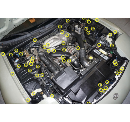 ZSPEC Stage-3 Dress Up Bolts® Fastener Kit for '92-02 Mazda RX-7 FD, Stainless & Billet